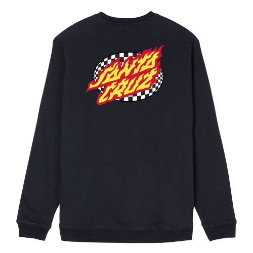 Santa Cruz Ανδρικό φούτερ Oval Check Flame Crew